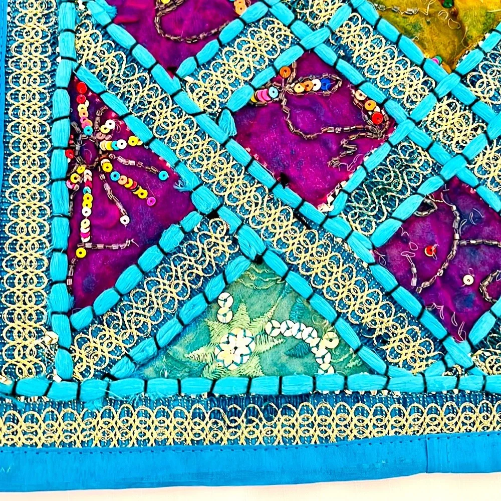 Pillow Cover~Sequins & Beads / New / Square Shape - Picture 2 of 10